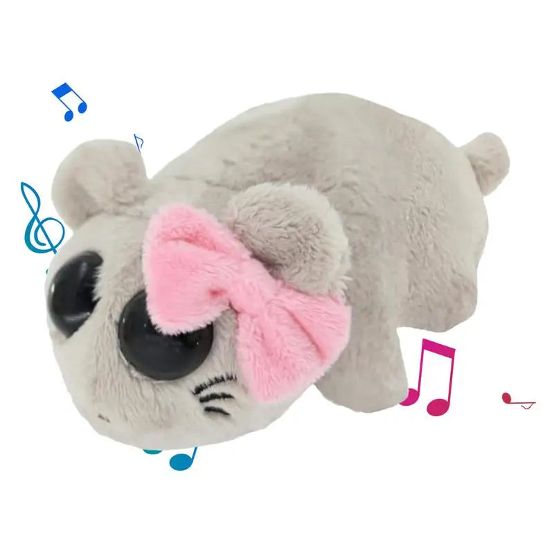 Kawaii Sad Hamster Musical Plush Toy Soft Stuffed Animal Cute Hamster Plush Dolls for Children Kids Christmas Birthday Gift